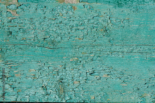 old wooden background, vintage texture of turquoise color, aged wood background