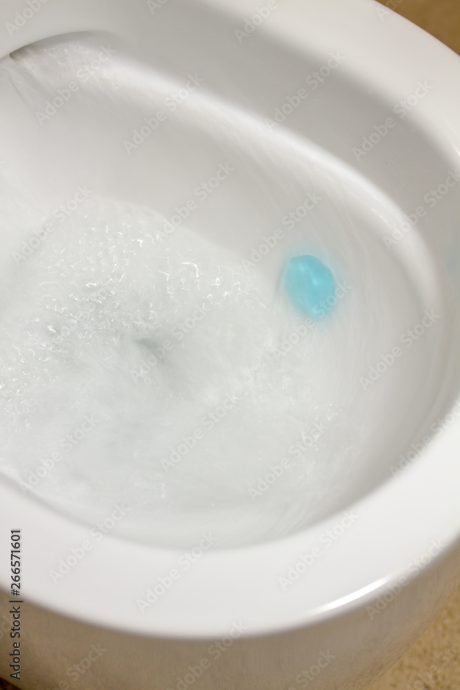 Toilet bowl with detergent Toilet bowl with detergent