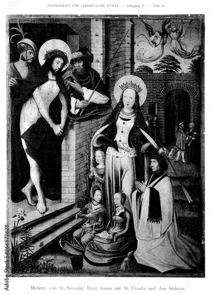 Fototapeta premium Christian illustration. Old image