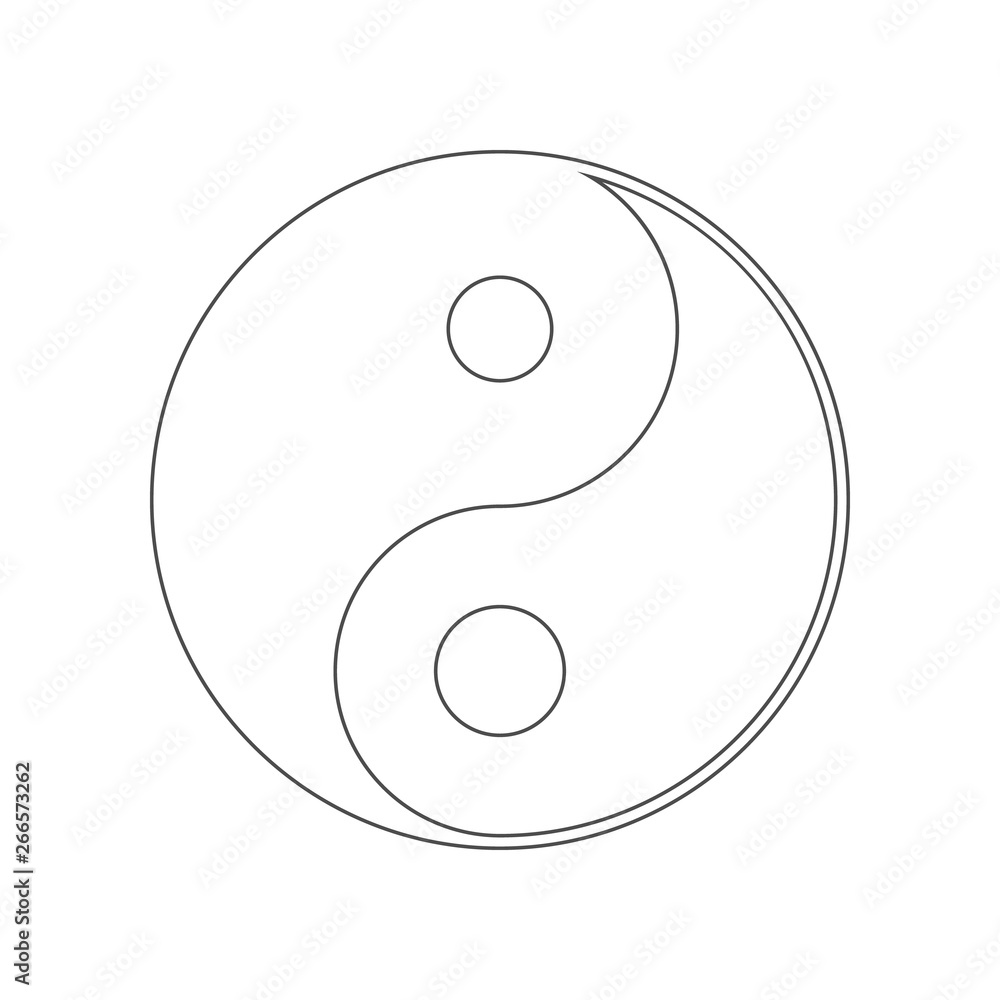 Yin Yang icon. Element of China for mobile concept and web apps icon. Outline, thin line icon for website design and development, app development Yin Yang icon. Element of China for mobile concept and web apps icon. Outline, thin line icon for website design and development, app development