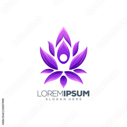 yoga logo design vector illustration