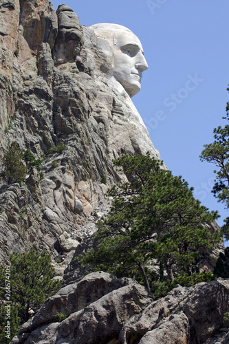 President George Washington Profile on Mount Rushmore photo