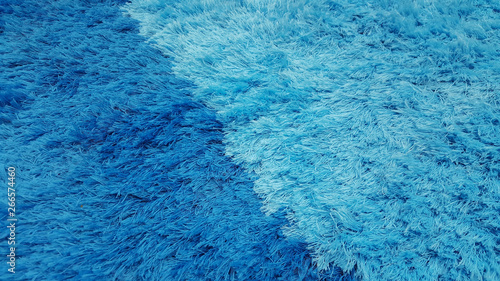 Two tone of blue wool karpet