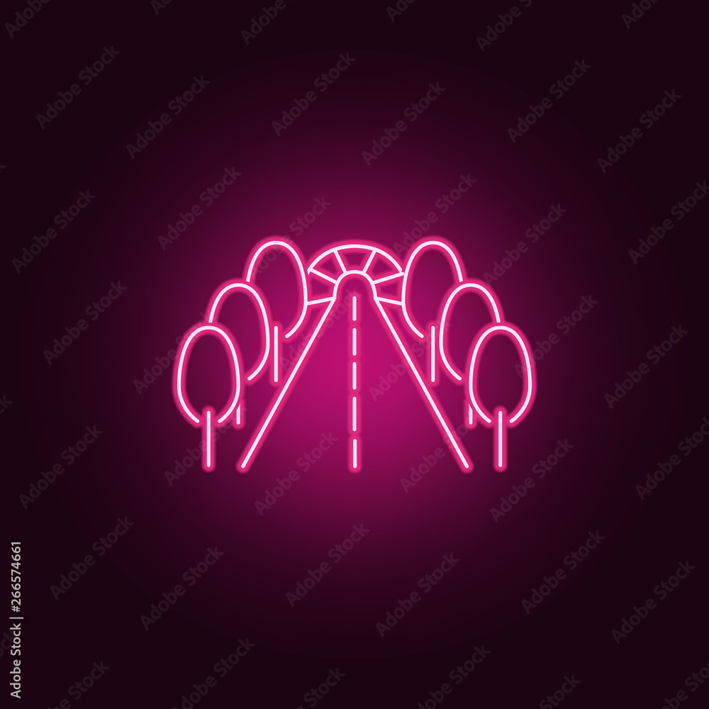 City scape line neon icon. Elements of City set. Simple icon for websites, web design, mobile app, info graphics City scape line neon icon. Elements of City set. Simple icon for websites, web design, mobile app, info graphics