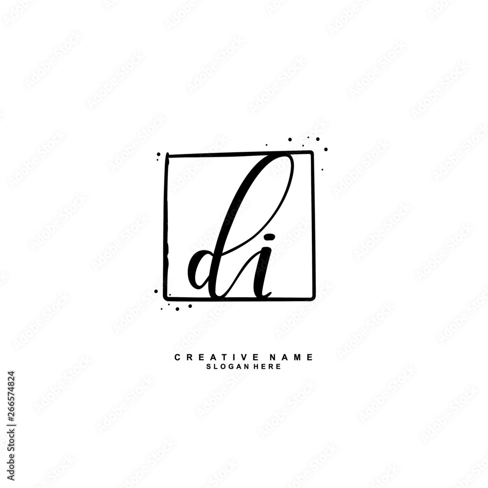 D I DI Initial logo template vector. Letter logo concept