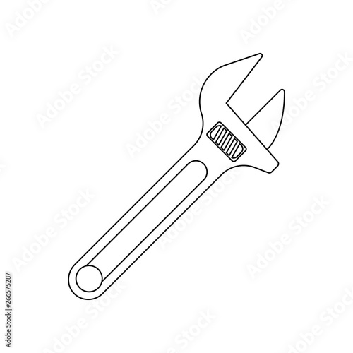color Open End Adjustable Spanner icon. Element of construction tools for mobile concept and web apps icon. Outline  thin line icon for website design and development  app