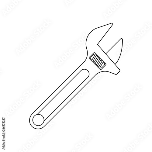 color Open End Adjustable Spanner icon. Element of construction tools for mobile concept and web apps icon. Outline, thin line icon for website design and development, app