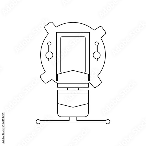 color manual milling machine icon. Element of construction tools for mobile concept and web apps icon. Outline, thin line icon for website design and development, app development