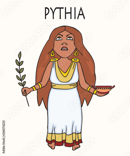 Ancient Greek Pythia portrait