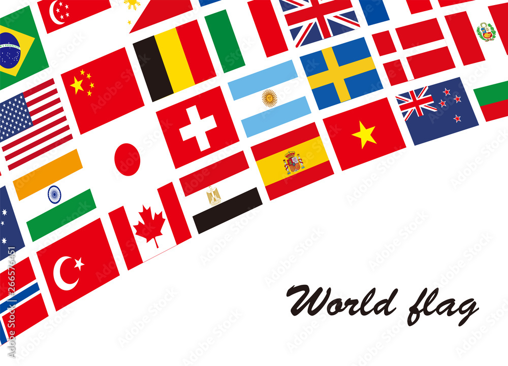世界国旗ポスター Stock Vector Adobe Stock