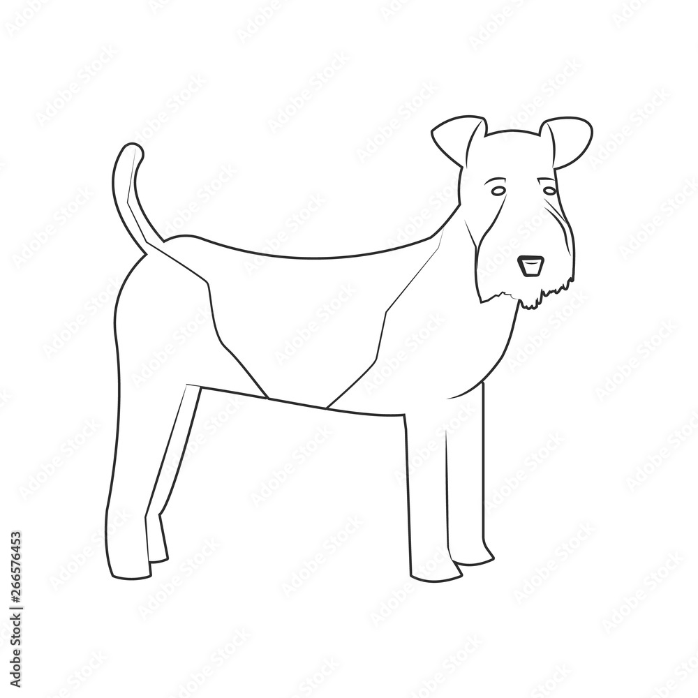 Fox Terrier dog icon. Element of dog for mobile concept and web apps icon. Outline, thin line icon for website design and development, app development Fox Terrier dog icon. Element of dog for mobile concept and web apps icon. Outline, thin line icon for website design and development, app development