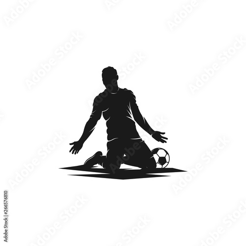 celebrations football player silhouette logo