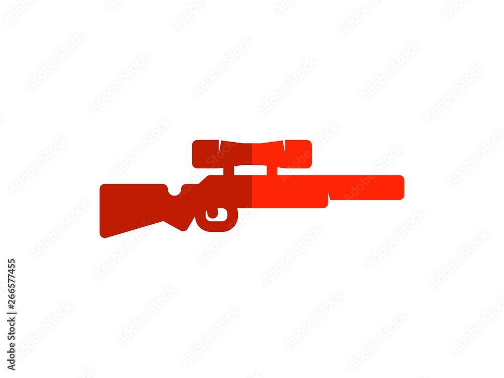rifle flat vector icon