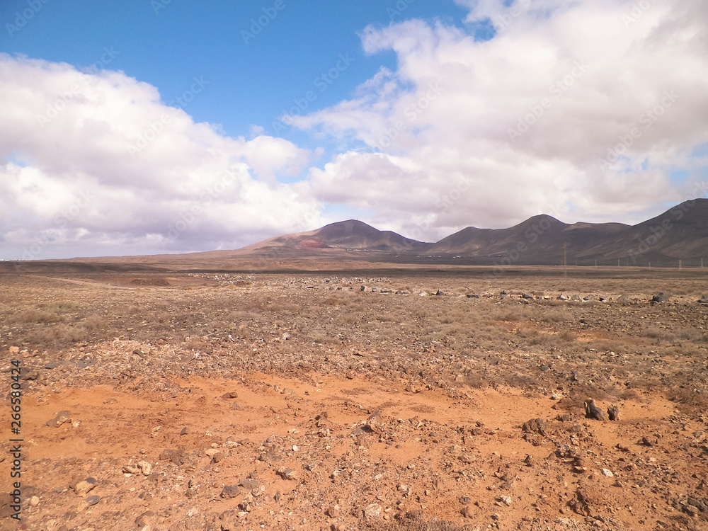 Desert landscape, Lanzarote, Canary Islands.