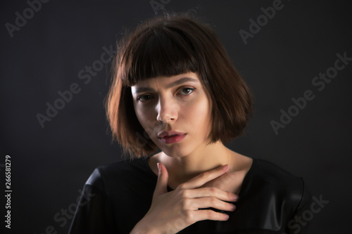 Worried girl with strong emotions on her face.