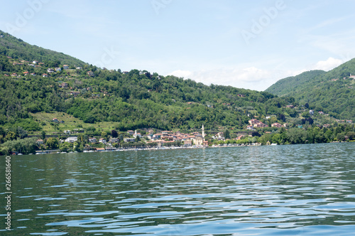 Sunny day on the Lake Maggiore, northern Italy