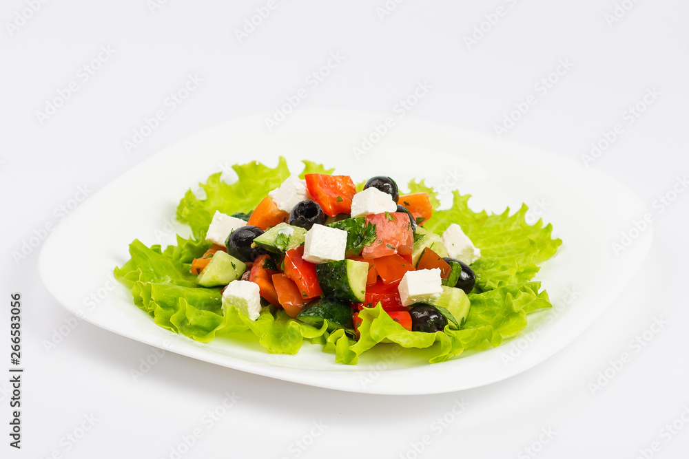 fresh salad isolated on white background