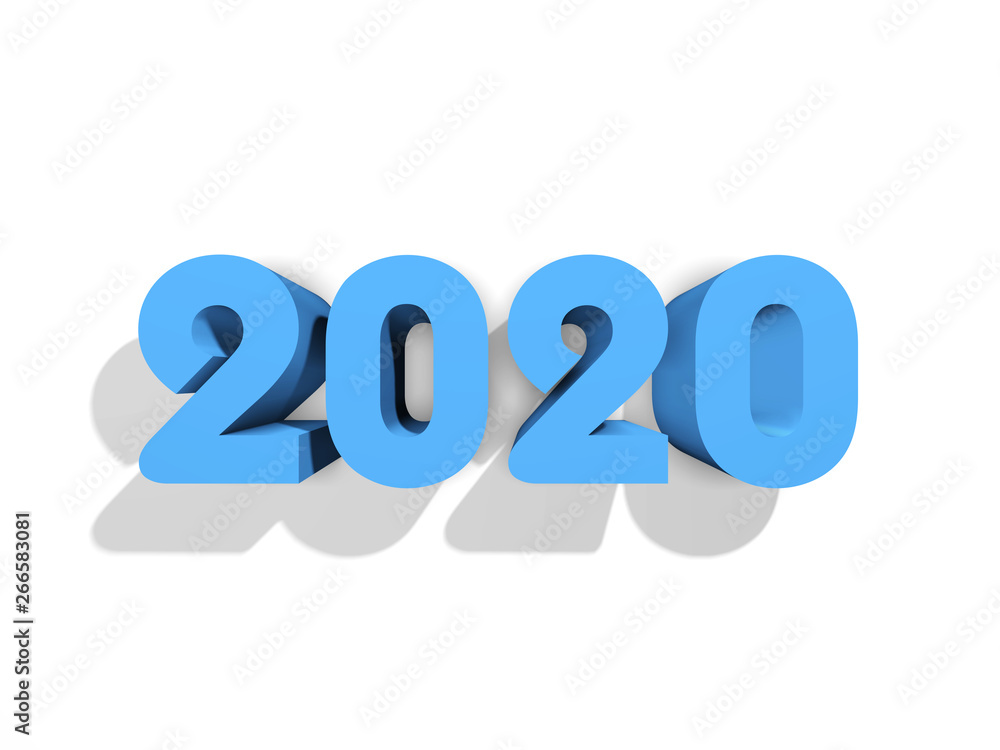 New Year 2020 Creative Design Concept - 3D Rendered Image New Year 2020 Creative Design Concept - 3D Rendered Image