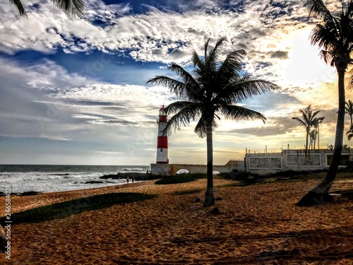 sunset on lighthouse beach