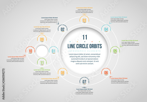Line Circle Orbits Infographic