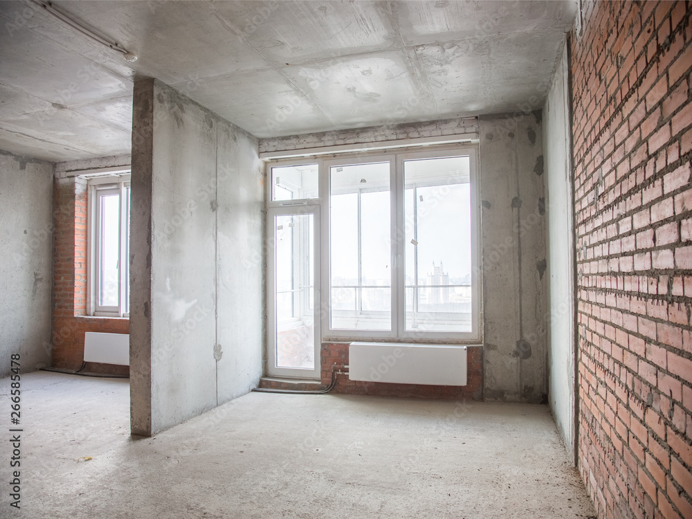 Concrete and brick walls in the apartment for repair Concrete and brick walls in the apartment for repair