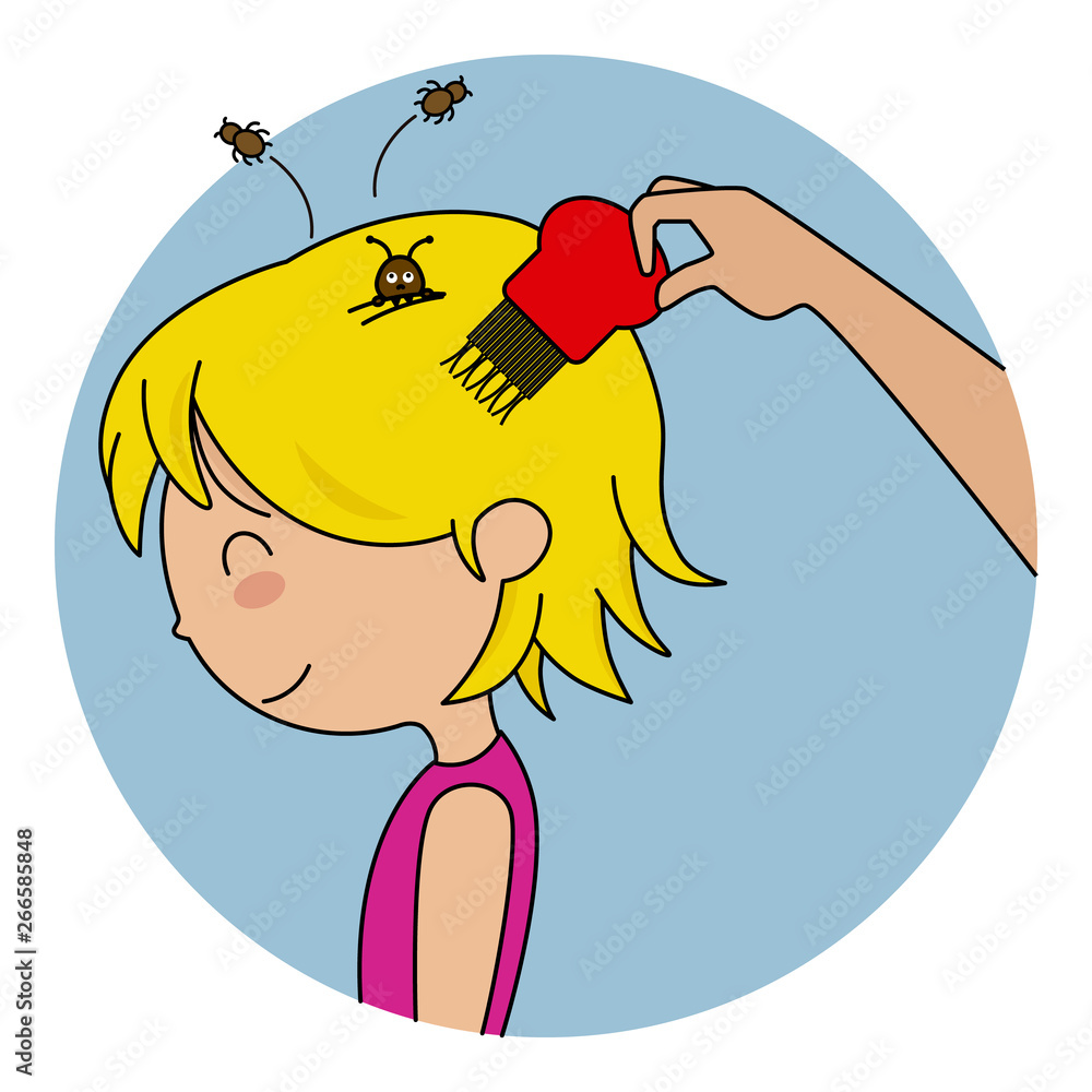 Fotografie girl with head lice