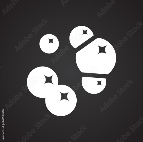 Molecula icon on background for graphic and web design. Simple vector sign. Internet concept symbol for website button or mobile app.