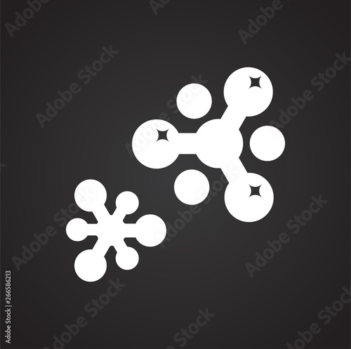 Molecula icon on background for graphic and web design. Simple vector sign. Internet concept symbol for website button or mobile app.