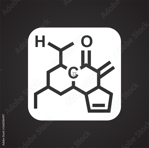 Molecula icon on background for graphic and web design. Simple vector sign. Internet concept symbol for website button or mobile app.