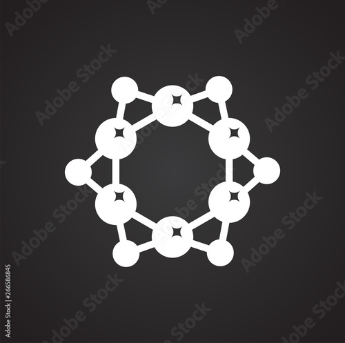 Molecula icon on background for graphic and web design. Simple vector sign. Internet concept symbol for website button or mobile app.