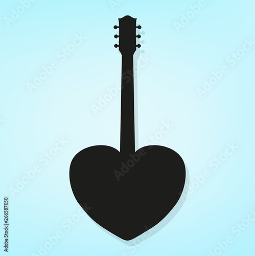 Heart shaped as guitar