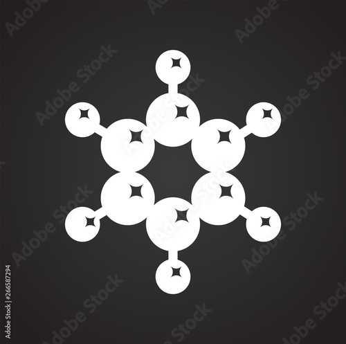 Molecula icon on background for graphic and web design. Simple vector sign. Internet concept symbol for website button or mobile app.