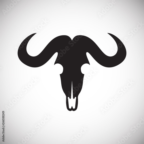 Fototapeta Naklejka Na Ścianę i Meble -  Animal skull icon on background for graphic and web design. Simple vector sign. Internet concept symbol for website button or mobile app.