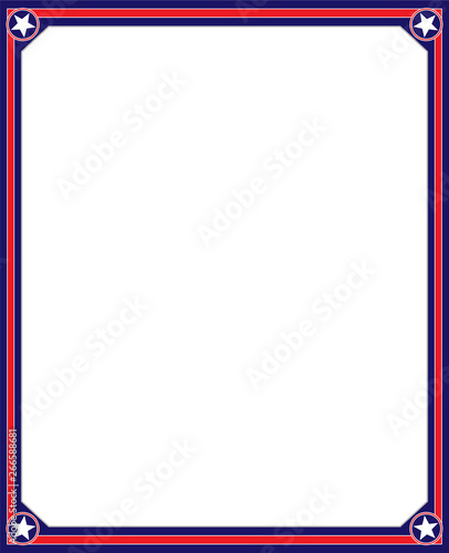 Free Download Red blue border USA flag with empty space for your text. - GFXLoad