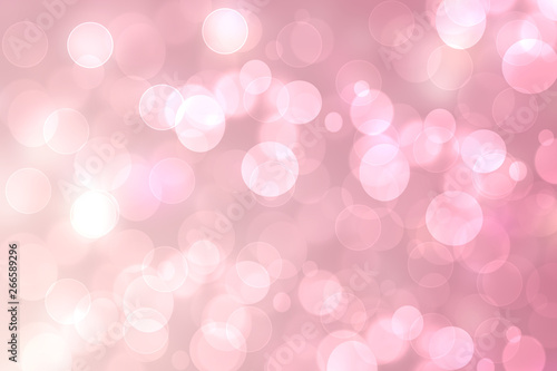 Abstract gradient purple pink background texture with blurred bokeh circles and lights. Space for design. Beautiful backdrop.