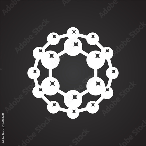 Molecula icon on background for graphic and web design. Simple vector sign. Internet concept symbol for website button or mobile app.