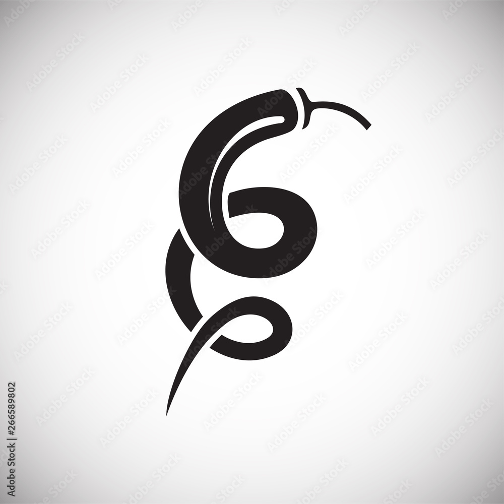 Red Hot pepper icon on background for graphic and web design. Simple vector sign. Internet concept symbol for website button or mobile app. Red Hot pepper icon on background for graphic and web design. Simple vector sign. Internet concept symbol for website button or mobile app.