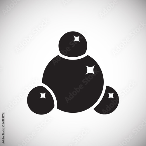 Molecula icon on background for graphic and web design. Simple vector sign. Internet concept symbol for website button or mobile app.