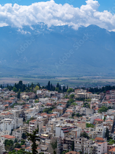 Panoramic view of Lamia City, Central Greece