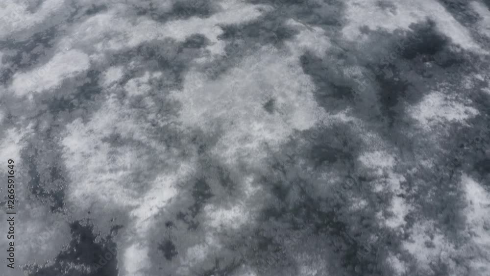aerial view or the view from an icebreaker of the ice melting in the spring fast aerial view or the view from an icebreaker of the ice melting in the spring fast
