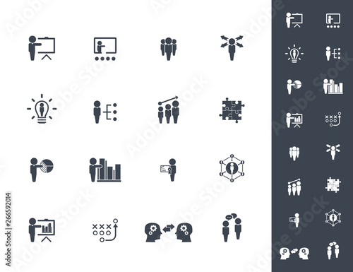 Business training icon set