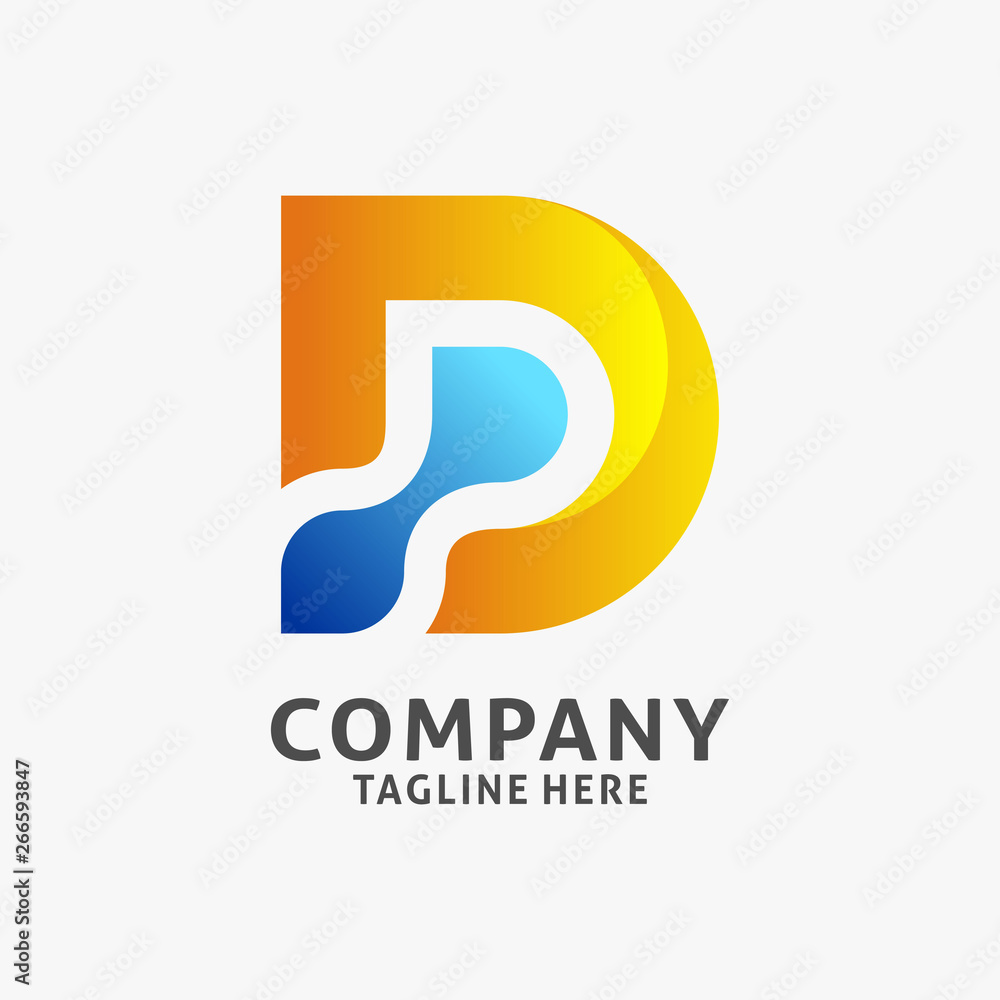Letter D digital connect logo design Letter D digital connect logo design