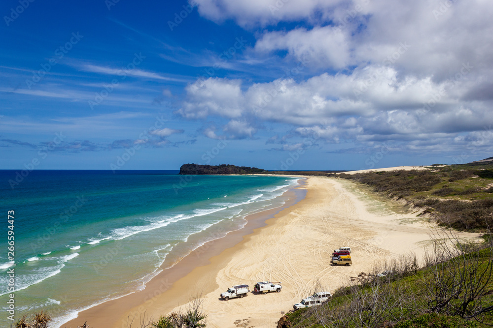 The incredible stretch of Fraser Island's sandy beach, Indian Head Lookout, Fraser Island Queensland