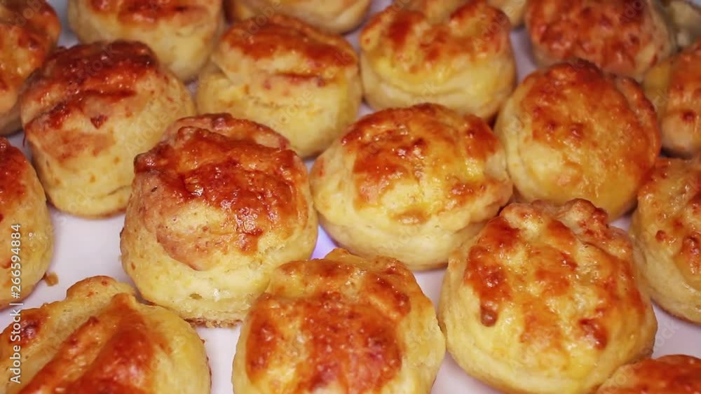 Home made scone scones on rotating plate seamless looping hd background cover video Home made scone scones on rotating plate seamless looping hd background cover video