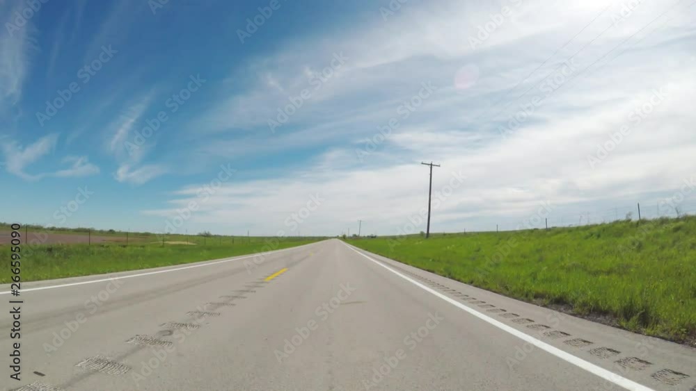 POV. Point of view countryside in the spring. Driving view of beautiful peaceful open area with green grass and cattle beside road. POV. Point of view countryside in the spring. Driving view of beautiful peaceful open area with green grass and cattle beside road.