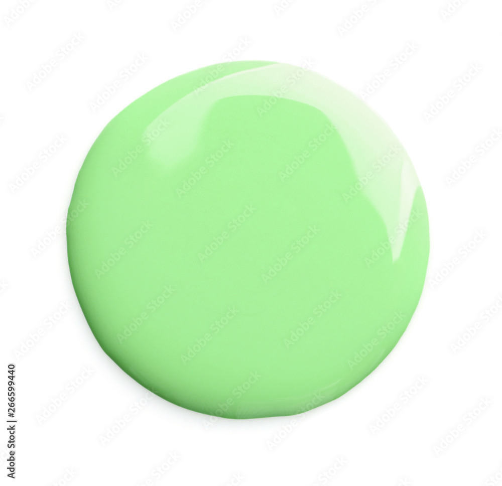 Spilled nail polish on white background, top view Spilled nail polish on white background, top view