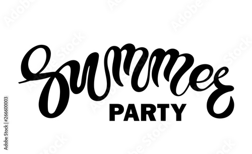 Summer. Hand drawn lettering. 