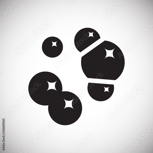 Molecula icon on background for graphic and web design. Simple vector sign. Internet concept symbol for website button or mobile app.