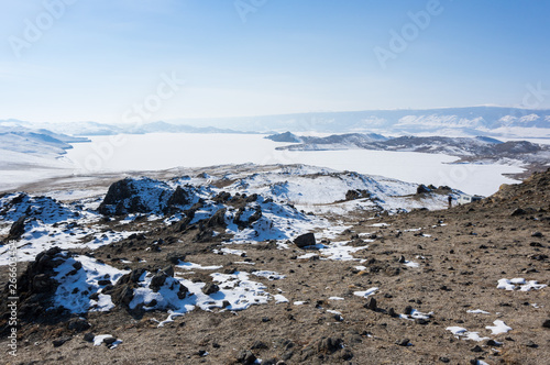 Panoramic view of Olkhon Island photo