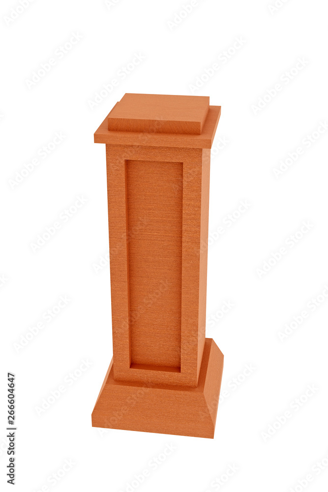 wooden stele isolated on white - 3d rendering wooden stele isolated on white - 3d rendering
